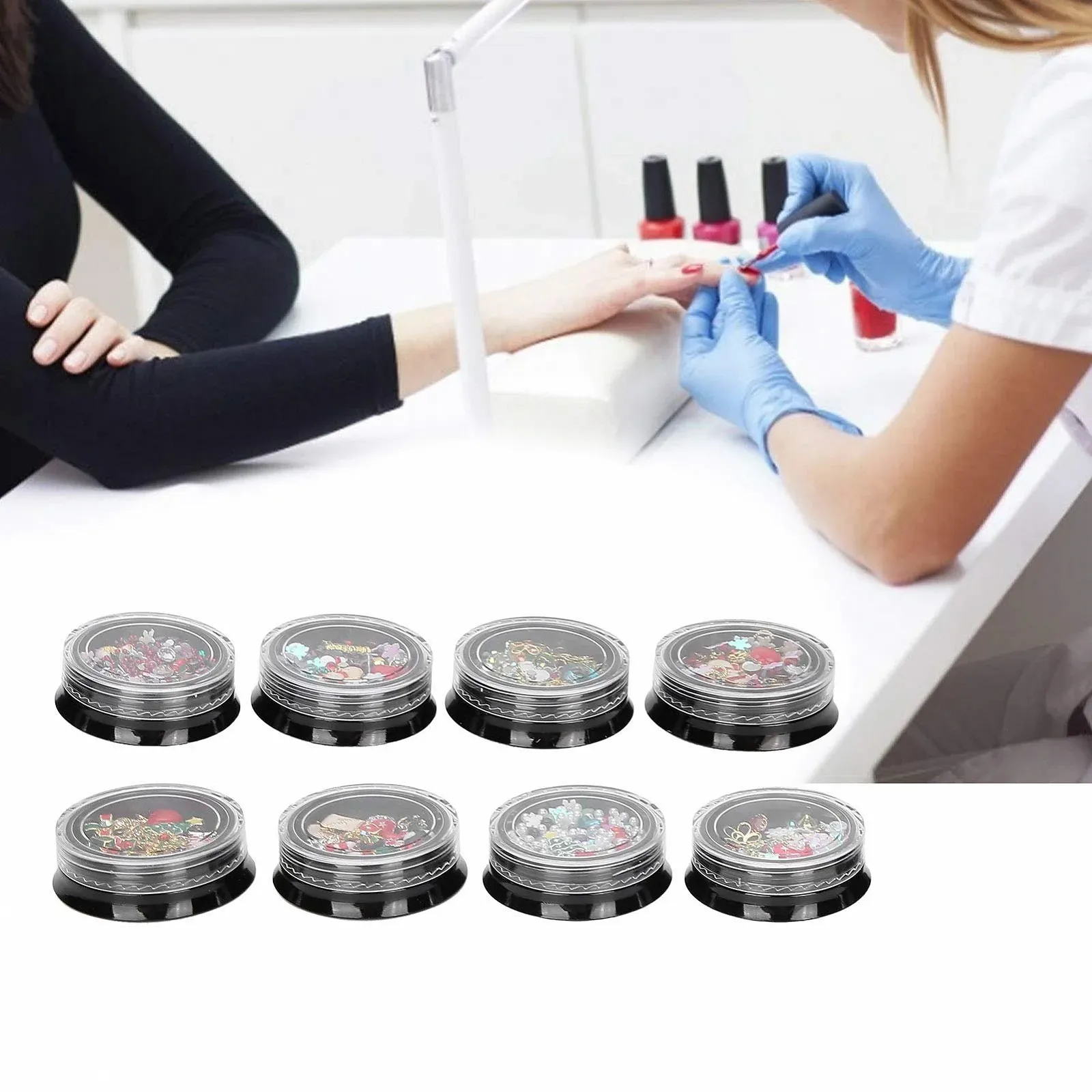 Стрази для нігтів Різдвяні Різні кольори, фото №8