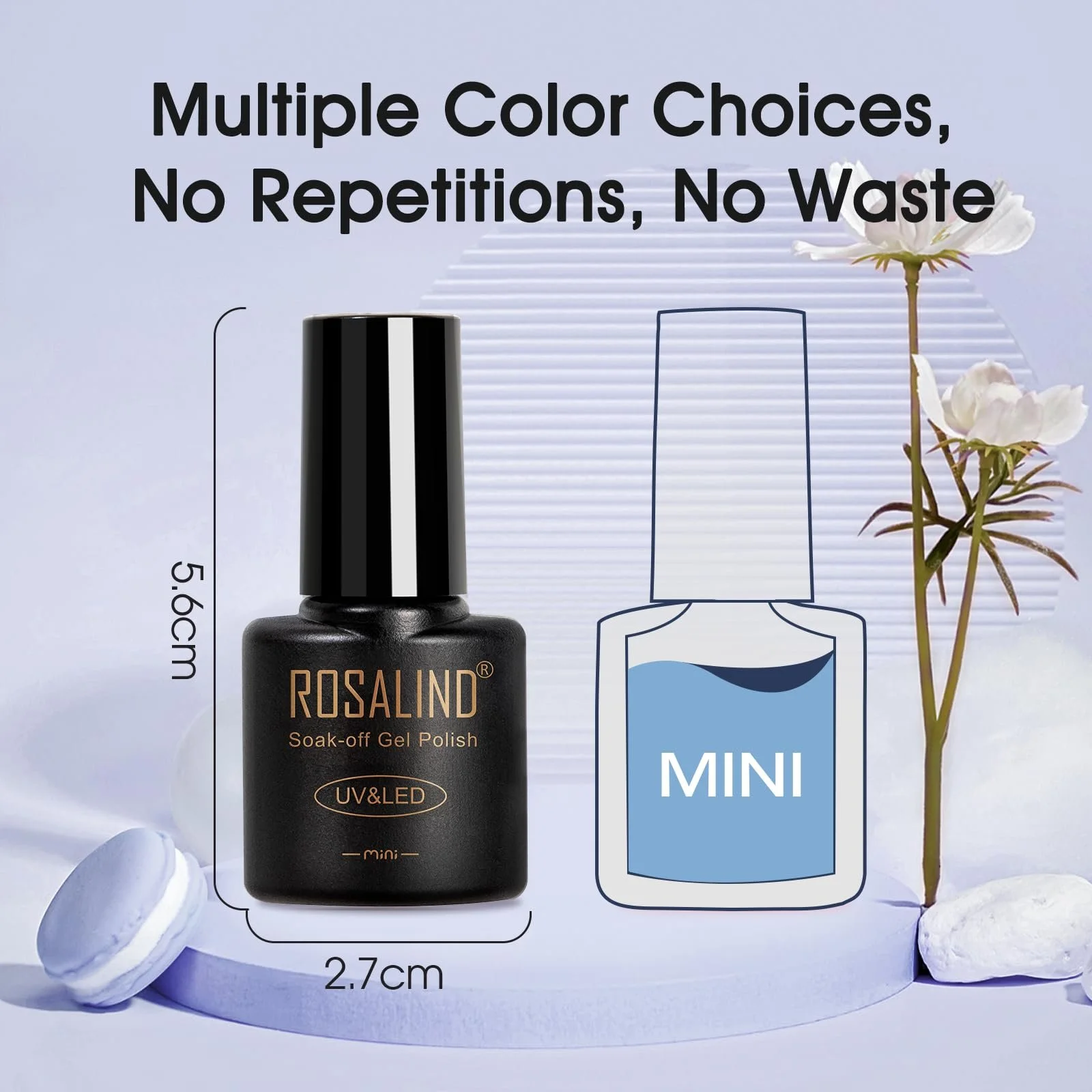 Гель-лак ROSALIND Magnetic 12 цветов Кошачий глаз, фото №9