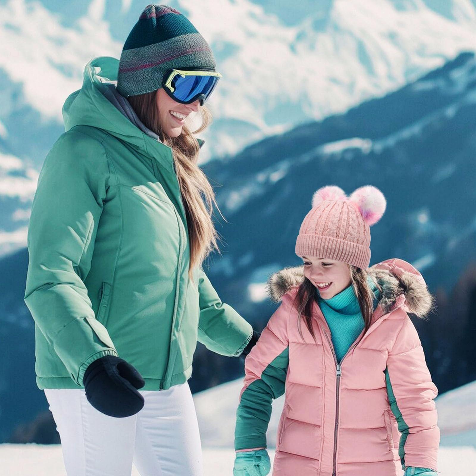 Шапка-біні CHUANGLI Дитяча для дівчат, тепла, на флісовій підкладці, фото №4