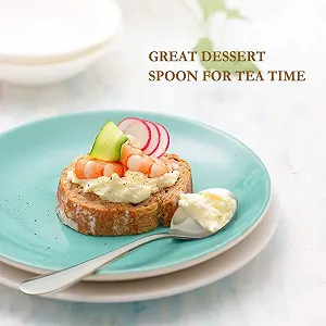 Ложки для чая и кофе TAGYUO Набор из 8 шт. Нержавеющая сталь 13.5 см Серебряный synthetic.ua - Фото 1