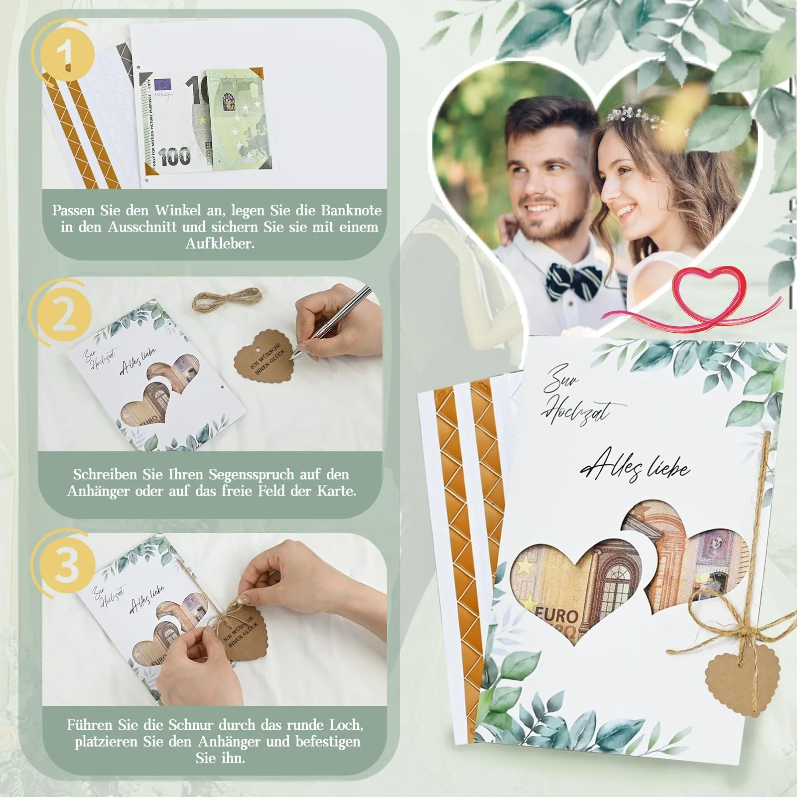 Світлодіодна пляшка Joellfuner для весілля, грошові подарунки, Loving, фото №3
