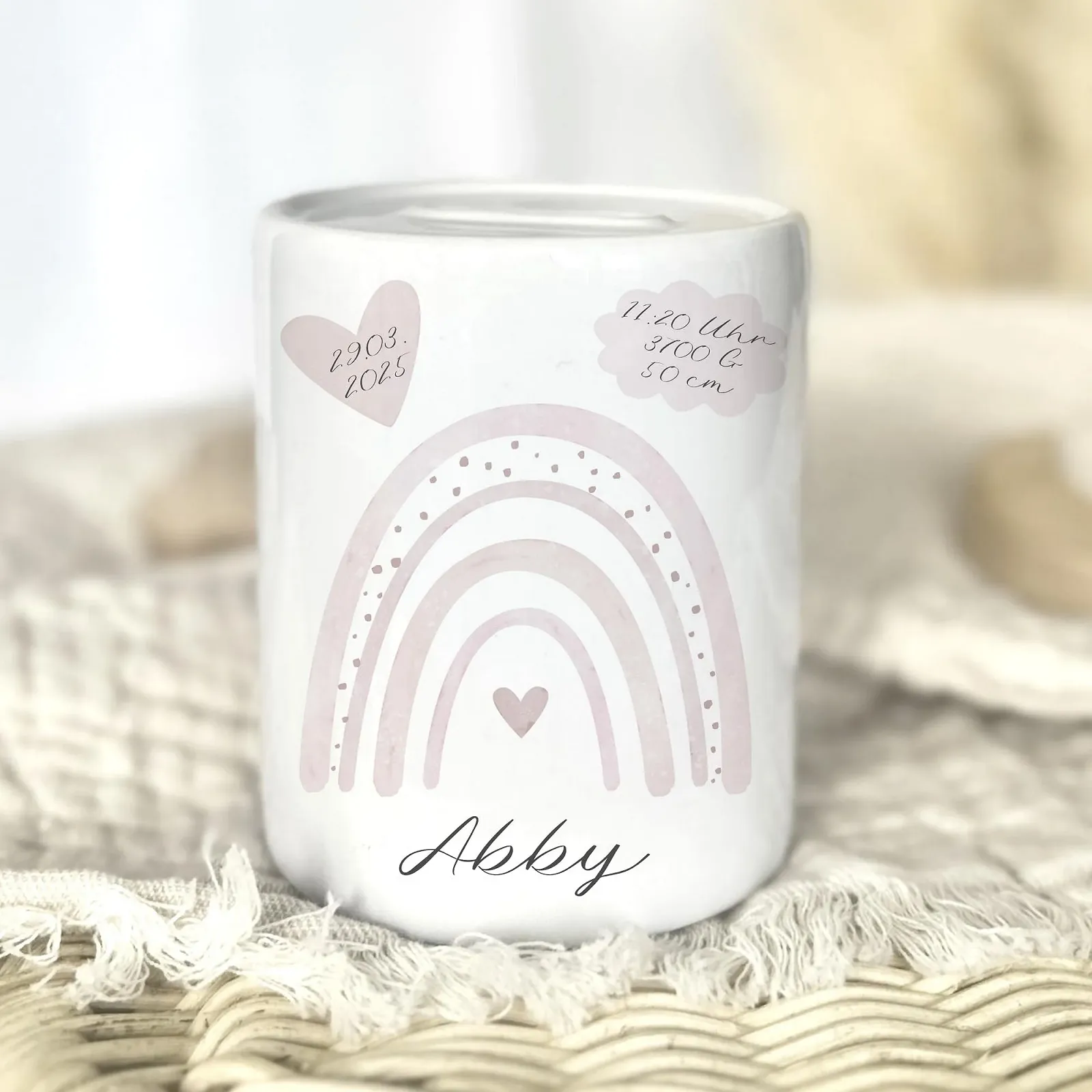 Скарбничка Manufaktur Liebevoll персоналізована керамічна Веселка, фото №7