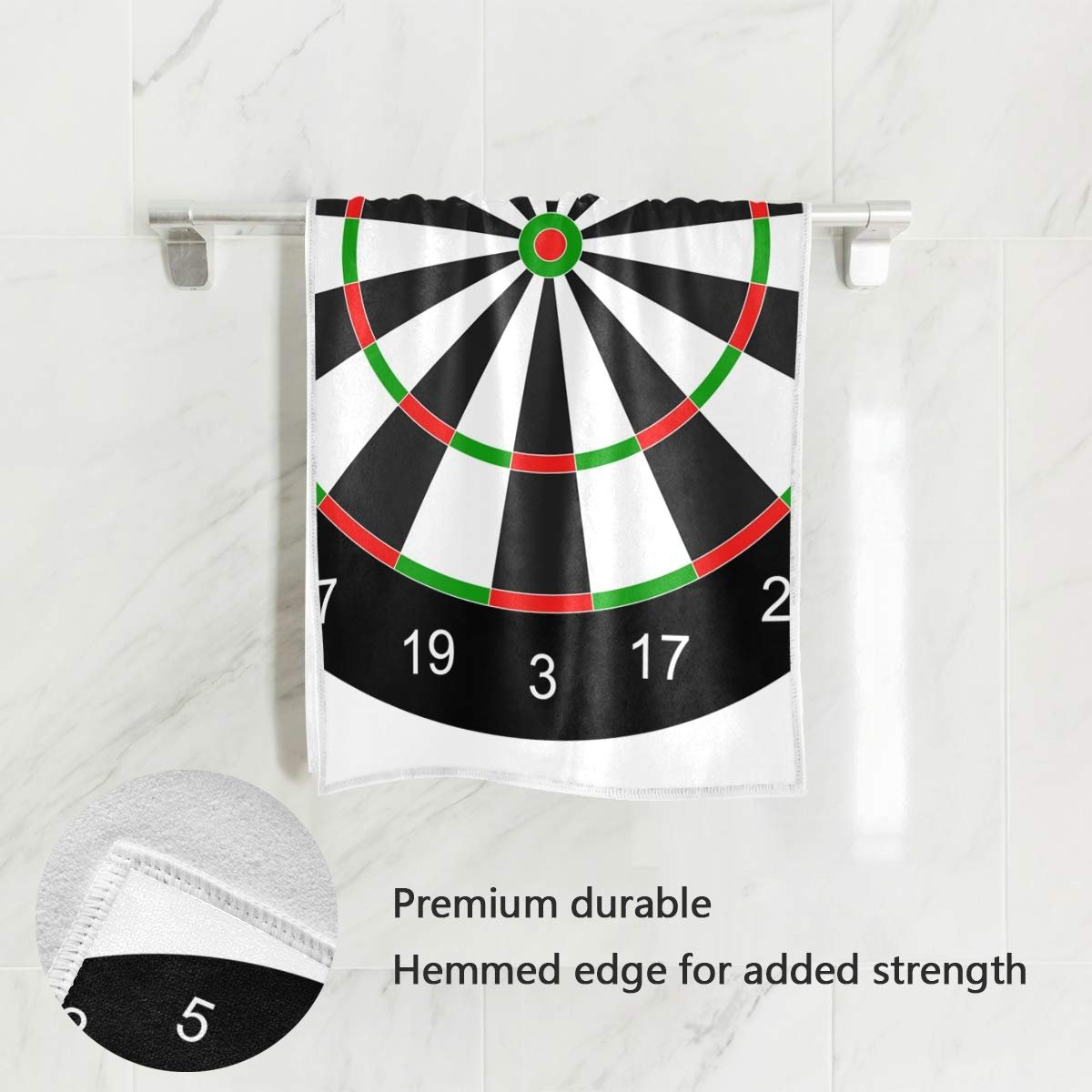 Рушник Cool Darts Pattern бавовняний м'який дихаючий для обличчя та спорту, фото №2