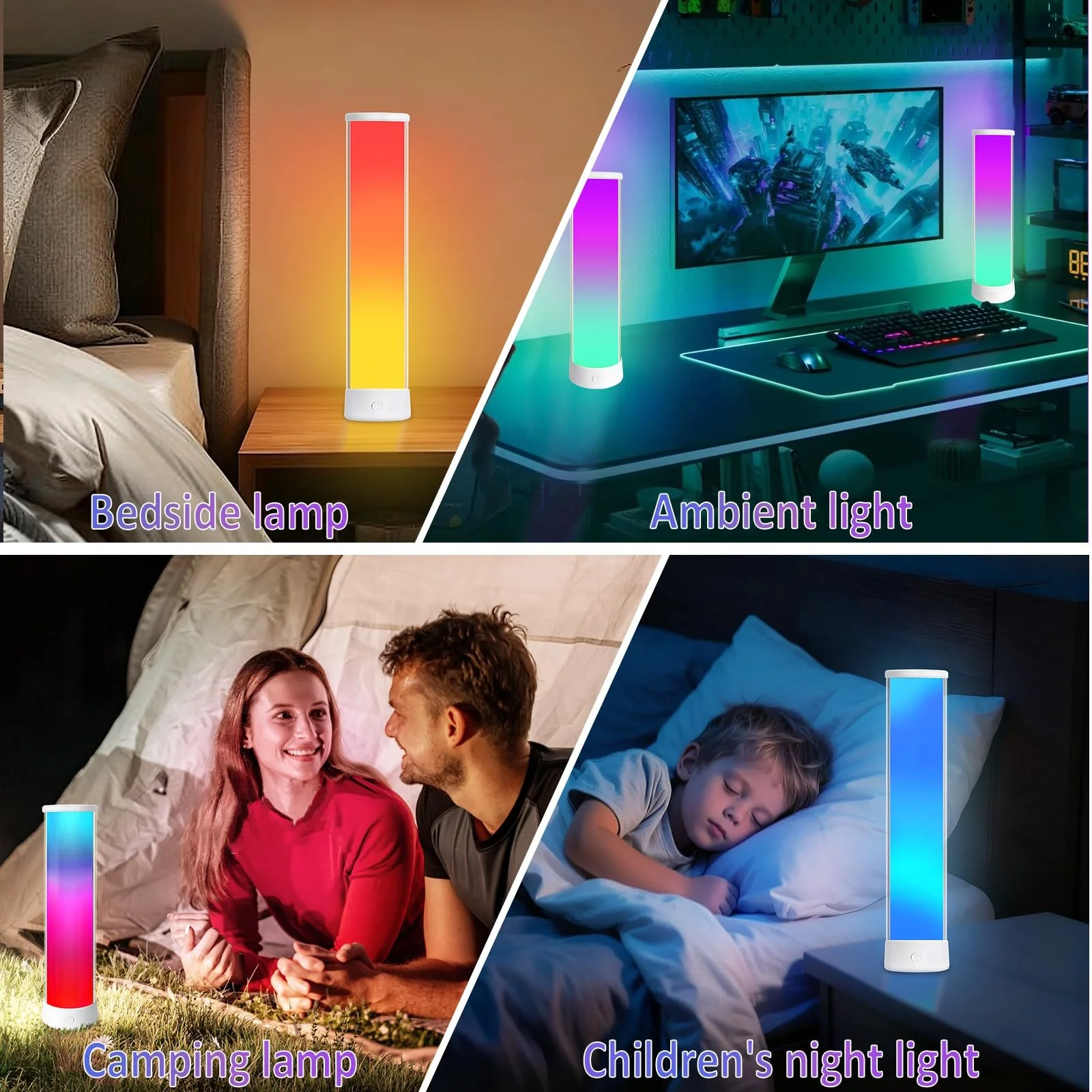 Настільна лампа Monemey Smart LED App Remote Control Timer Music Mode Rechargeable, фото №6