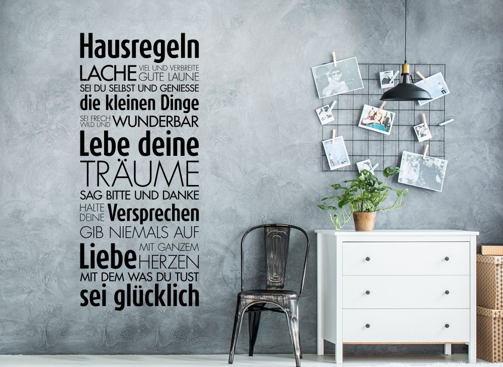 Наклейка на стіну Gran Dora W5452 House Rules, фото №2 Наклейка на стіну Gran Dora W5452 House Rules, фото №2