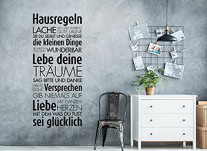 Наклейка на стіну Gran Dora W5452 House Rules synthetic.ua - Фото 1