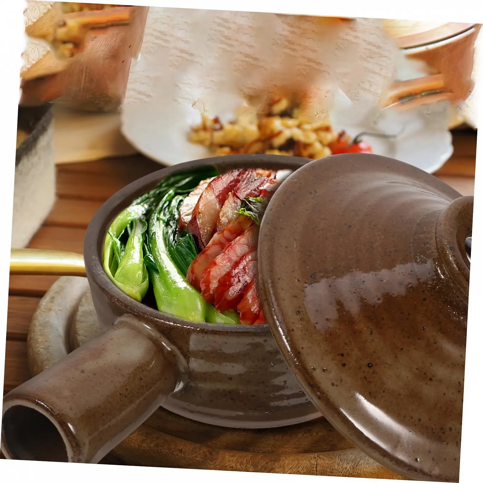 Ковш-сотейник з кришкою Керамічний Термостійкий, фото №5