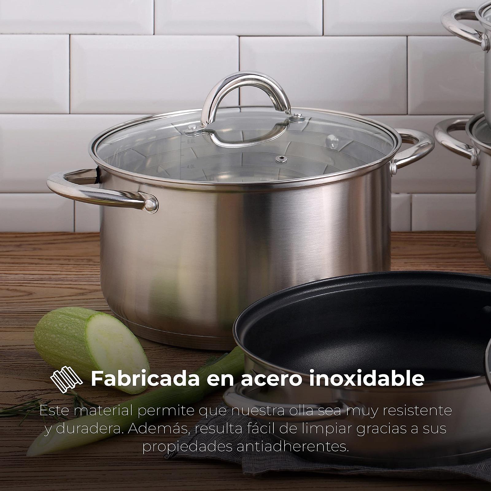 Кастрюля RENBERG Alexander Высокая 32 x 25 см 20 литров с крышкой из стекла Нержавеющая сталь, фото №3 Кастрюля RENBERG Alexander Высокая 32 x 25 см 20 литров с крышкой из стекла Нержавеющая сталь, фото №3