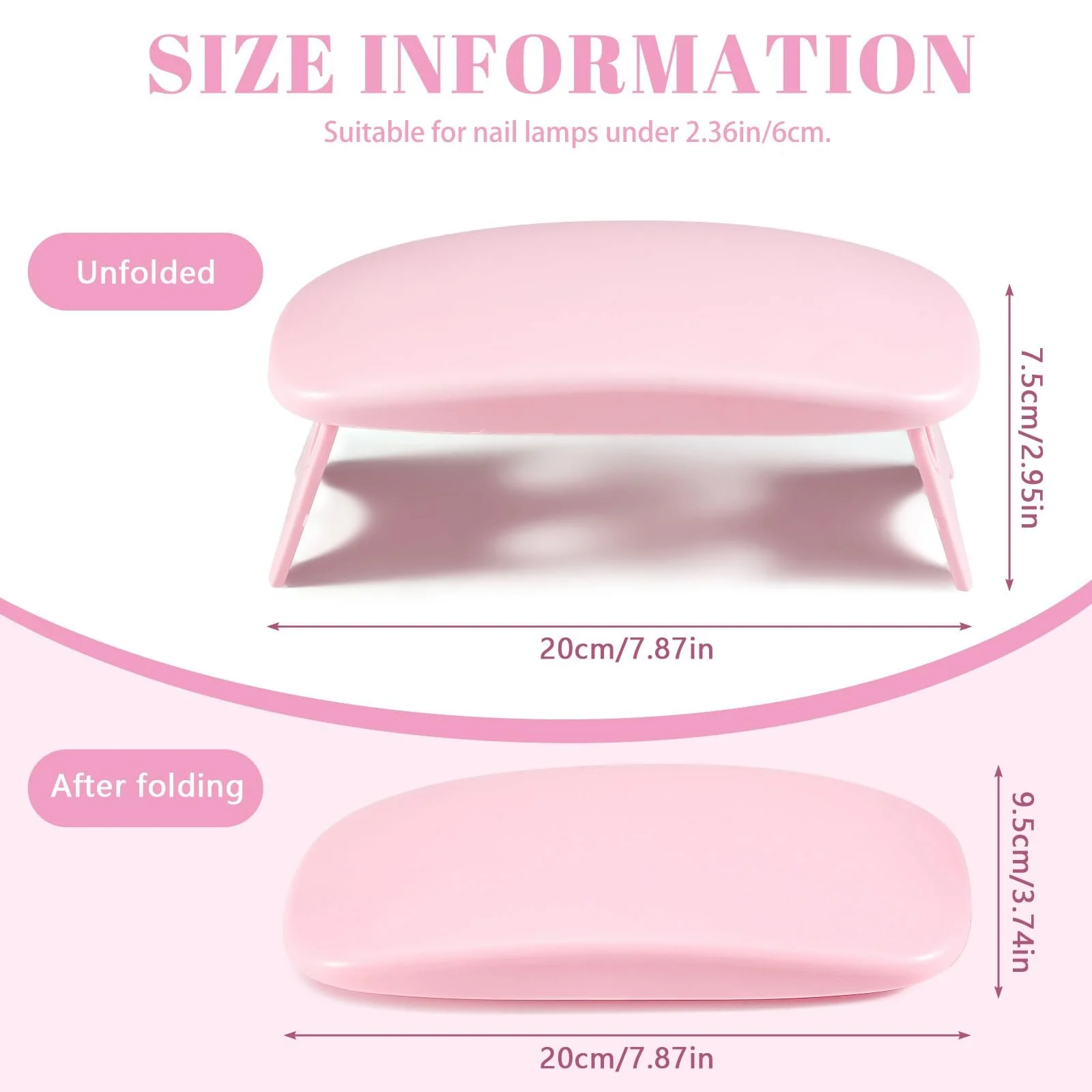 Підставка для рук манікюрна складана Huakaile Tech Рожева, фото №2