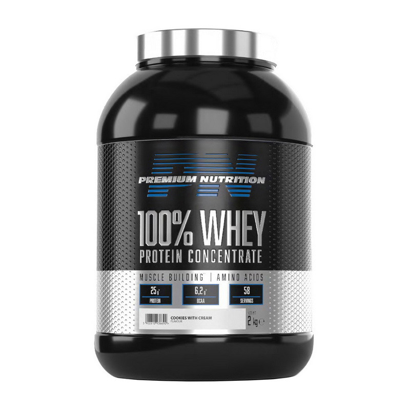 100 Whey Protein Concentrate 2 kg cookies with cream, фото №1