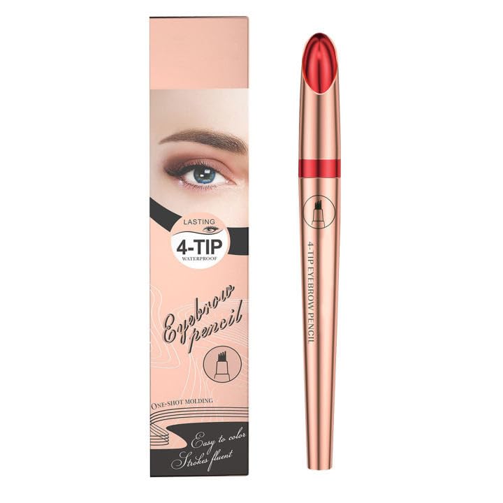 Карандаш для бровей 4-Tip Micro Blade 1 шт. 0.4 мл Blush Powder золото, фото №4