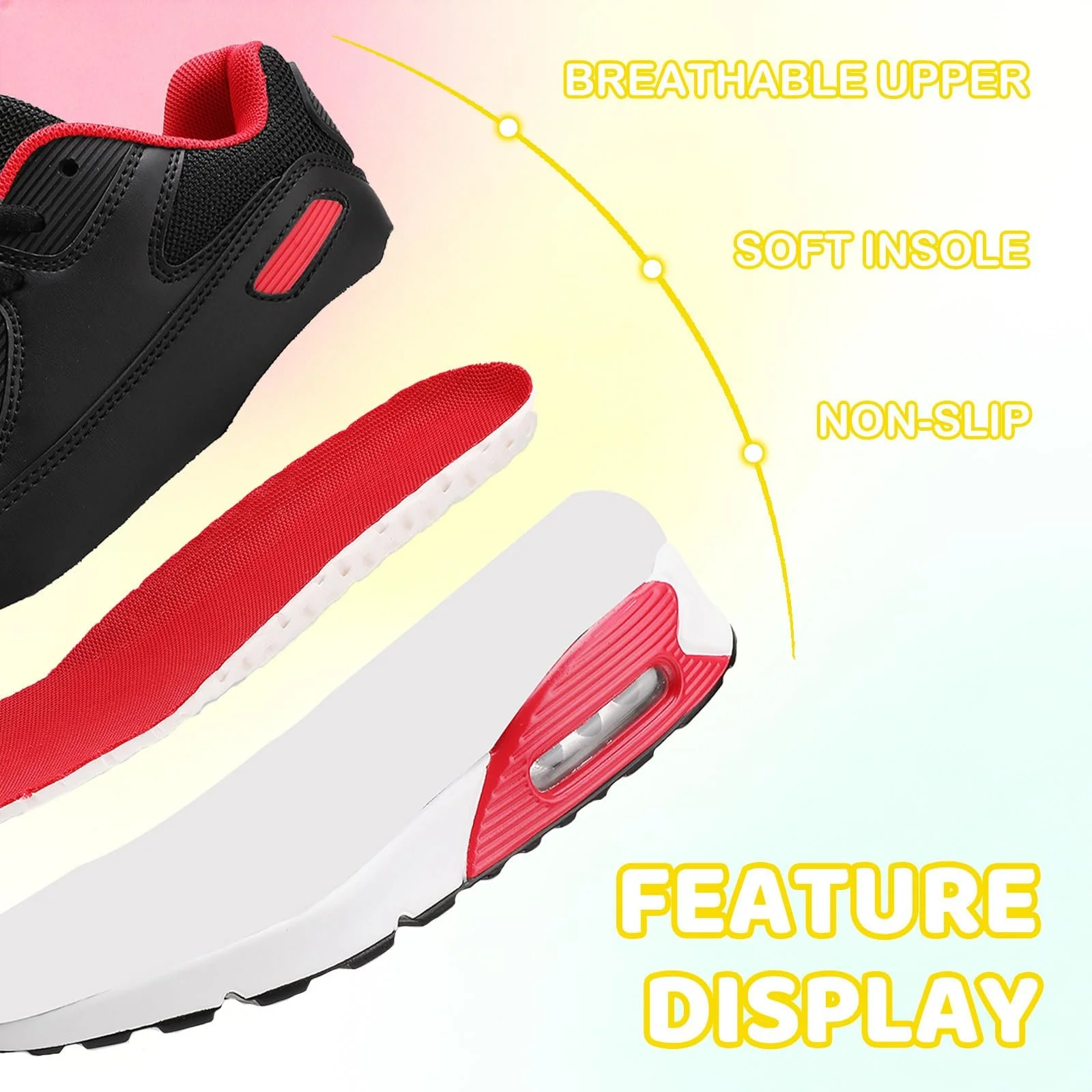 Детские Кроссовки для мальчиков и девочек, Дышащие Спортивные Кроссовки, Легкие Нескользящие Модные Кроссовки с Воздушной Подушкой, фото №2