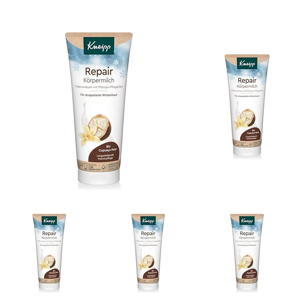 Молочко для тіла Kneipp Repair - для пошкодженої шкіри взимку - тривалий інтенсивний догляд - 200 мл (упаковка 5 шт.), фото №1 Молочко для тіла Kneipp Repair - для пошкодженої шкіри взимку - тривалий інтенсивний догляд - 200 мл (упаковка 5 шт.), фото №1