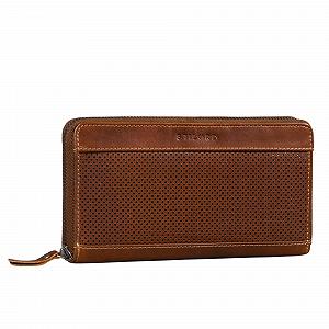 Кошелек Женский Кожаный Винтажный STILORD Lynn RFID с NFC защитой Большой на молнии в подарочной коробке Кожа, Сетка - Коричневый, кошелек для монет - Фото 1