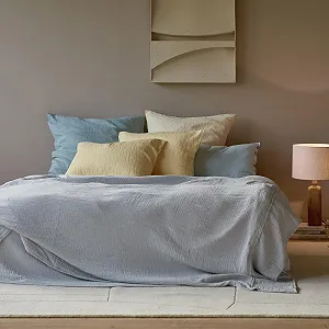 Покрывало URBANARA COTA Муслин 220 x 240 см, 100% Хлопок, Светло-серый - Фото 1