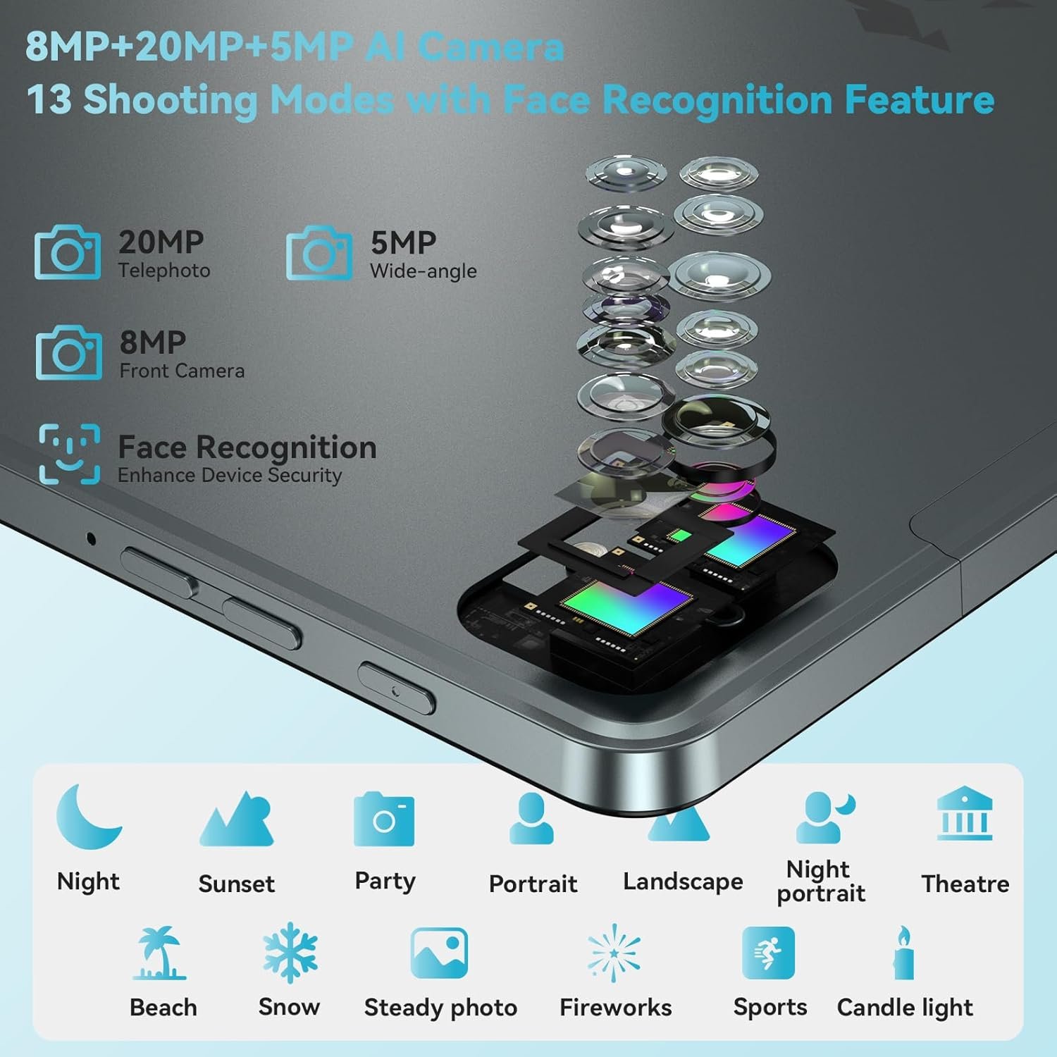 Планшет 11" Full HD HEADWOLF H3 12/256Gb 4G 2-SIM Android 12 8500 mAh Серый, фото №2