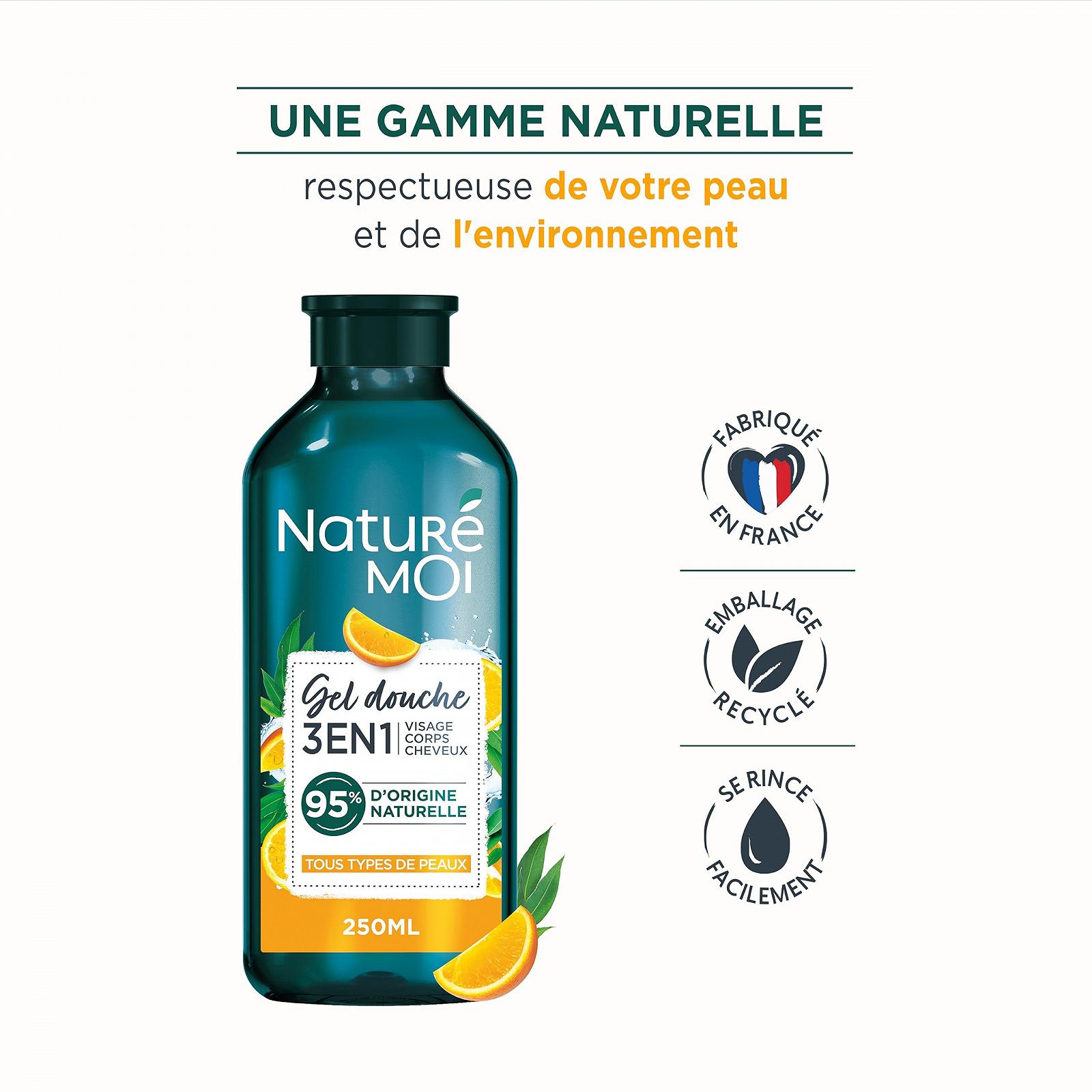 Гель для душа Naturé Moi 3-в-1 Органическая апельсиновая вода и эвкалипт 250 мл, фото №4
