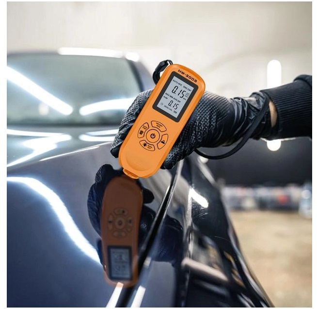 Толщиномер краски цифровой iCar HW-300 S 0 2000 мкм Fe и Nfe Оранжевый 050740, фото №5