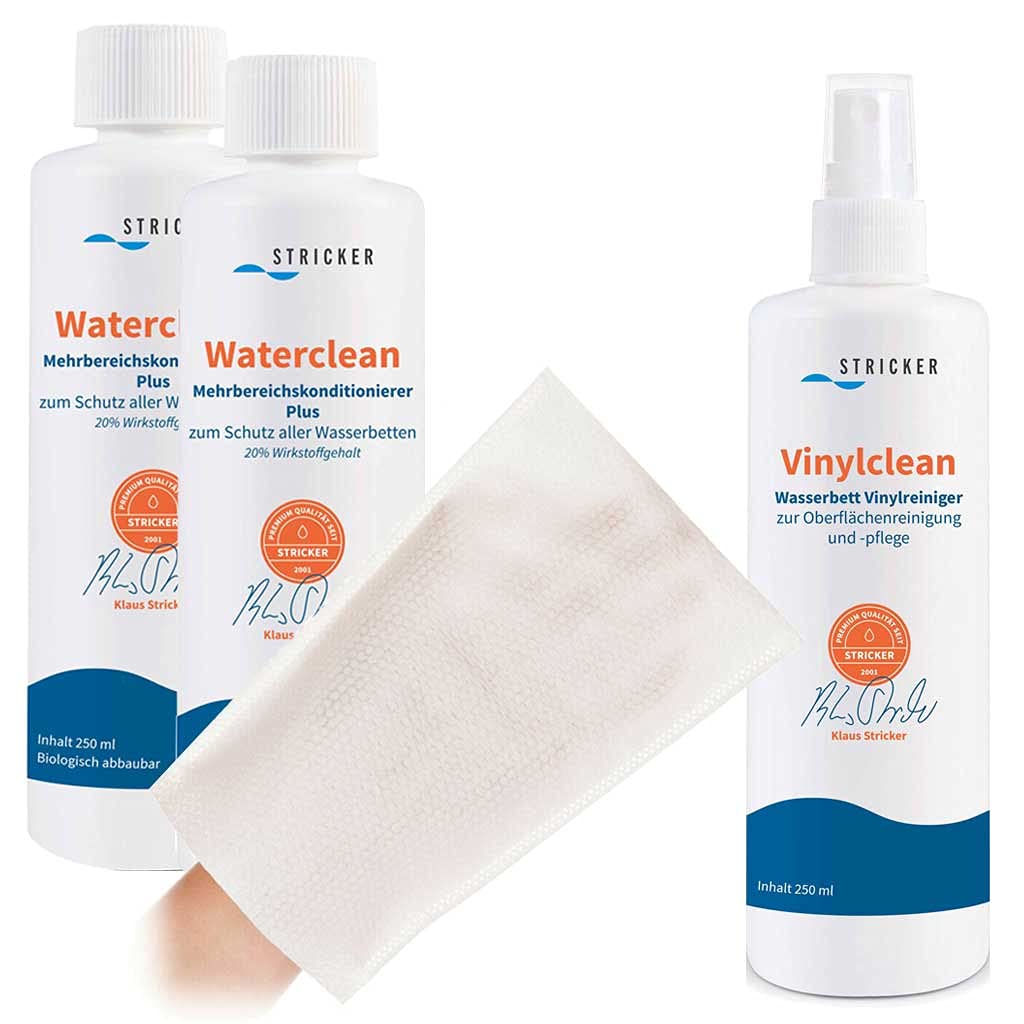 Кондиціонер Waterclean 2 x 250 мл і Очищувач Вінілових Поверхонь Vinylclean 250 мл + 4 Безкоштовні Рукавички для Догляду, фото №1