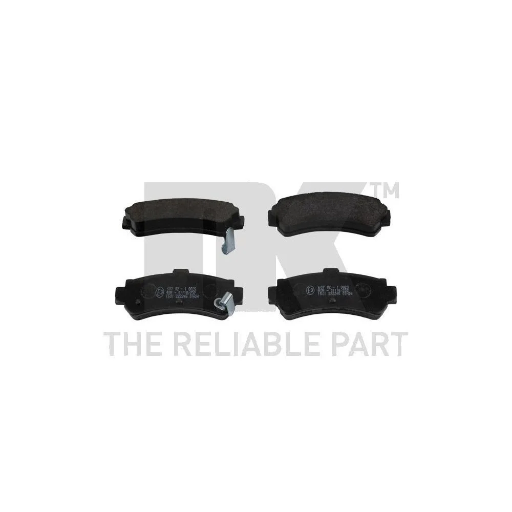 Комплект тормозных колодок, дисковый тормоз NK 222245 задний мост, фото №1