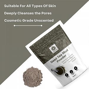 Глина Мёртвого моря для масок для лица для мужчин и женщин 8oz, натуральное очищение кожи, сужение кожи, удаление черных точек - натуральная глина synthetic.ua - Фото 1