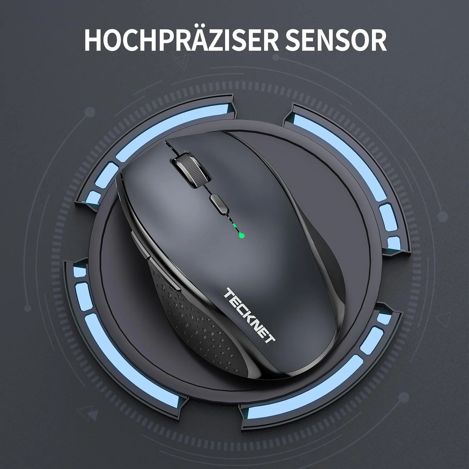 Миша Бездротова TECKNET Tri-Mode (BT 5.0/3.0 2.4G) 4800 DPI з USB-приймачем, фото №7