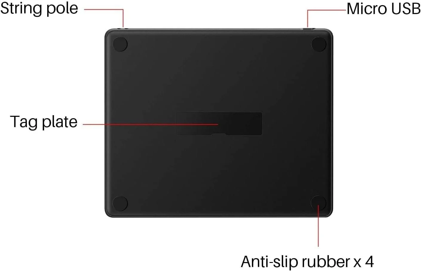 Графічний планшет HUION HS64 / робоча поверхня 6,3x4 дюйми / 5080 LPI / 266 PPS / Чорний, фото №6