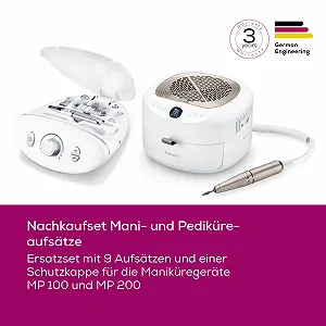 Набір для Заміни Beurer MP 100/ MP 200, 30 Одноразових Наждачних Насадок із Захисним Ковпачком для Збору Пилу synthetic.ua - Фото 1