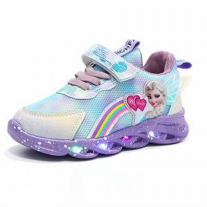 Кроссовки Elsa Детские Спортивные С LED дизайном Розово-Фиолетовые, Размер 27 - Фото 1