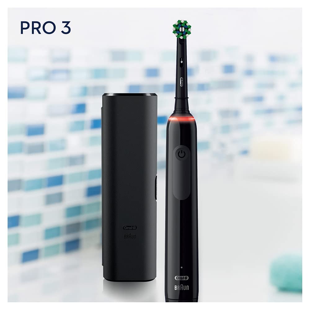 Електрична зубна щітка Oral-B PRO 3 3500 Контроль тиску Футляр Black, фото №7
