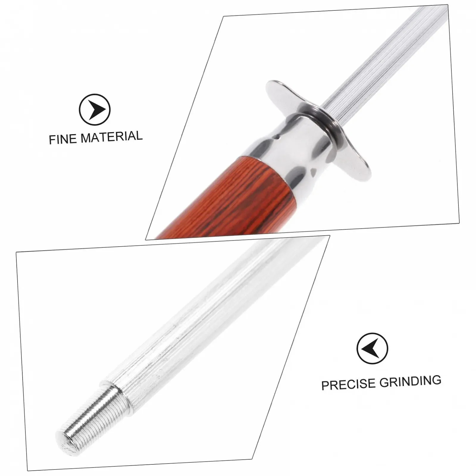 Мусат SOLUSTRE Handy из нержавеющей стали с эргономичной ручкой профессиональный, фото №8