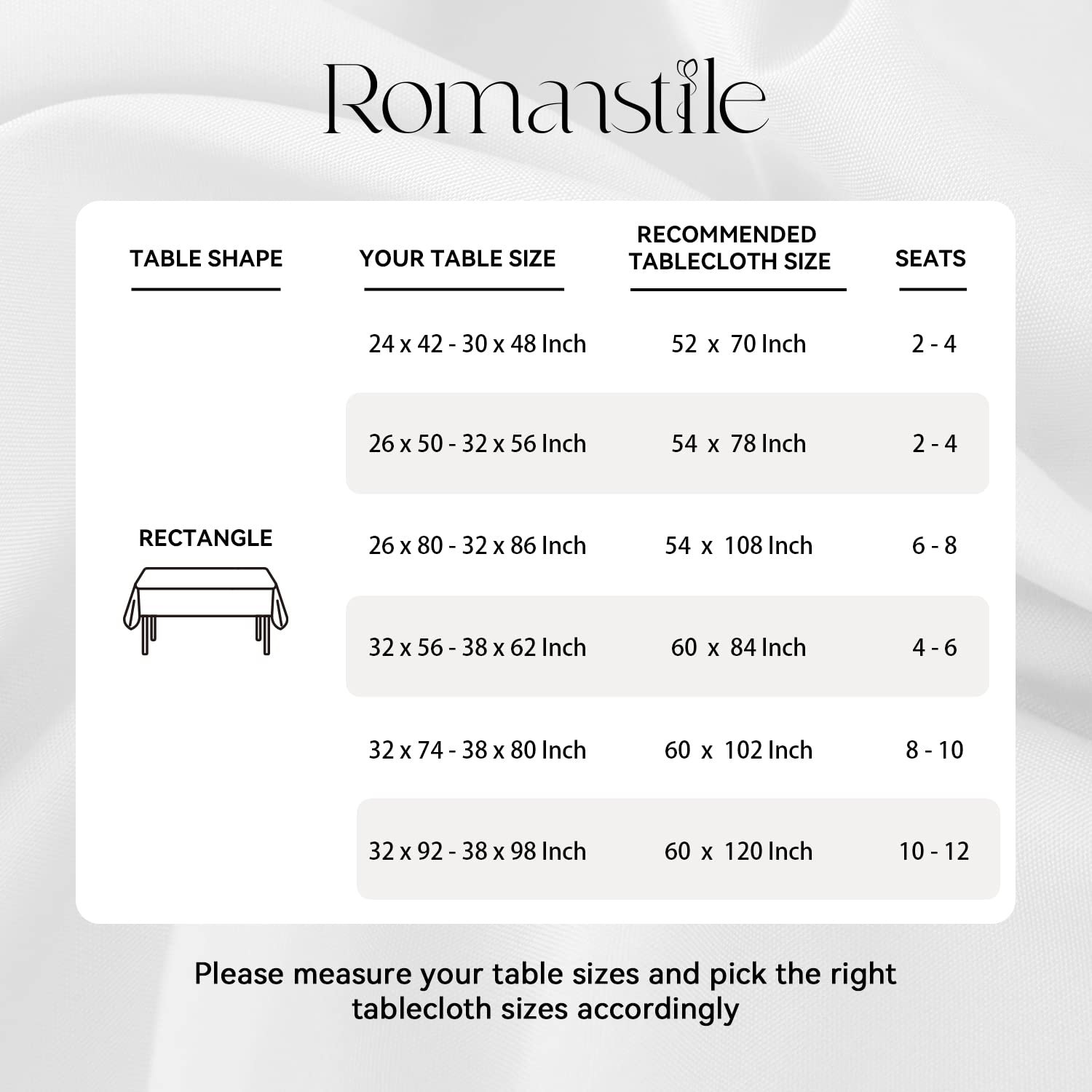 Скатертина Romanstile 140 x 240 см Прямокутна Водовідштовхувальна Біла, фото №8