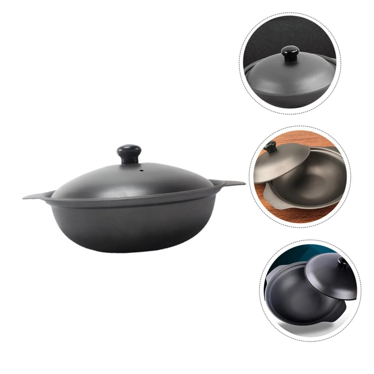 Кастрюля Toyvian чугунная с крышкой термостойкая для риса, фото №7