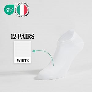 Носки спортивные CALZITALY Microfibre (6/12 пар) Унисекс Белый, Телесный, Черный, 35-40, 41-46, Италия synthetic.ua - Фото 1