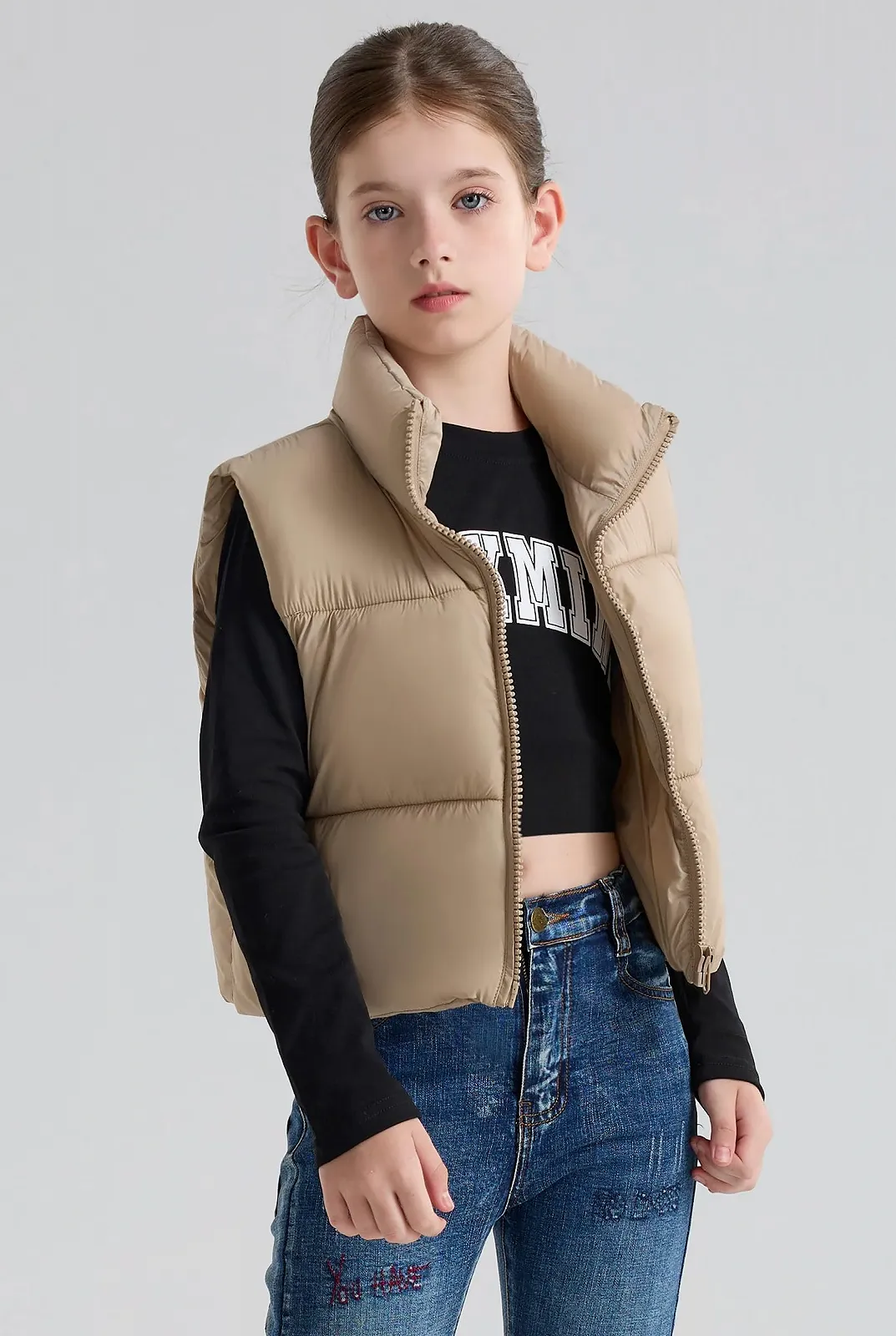 Жилет Пуховик для дівчат maoo garden Зимовий Легкий Водовідштовхувальний, фото №3 Жилет Пуховик для дівчат maoo garden Зимовий Легкий Водовідштовхувальний, фото №3