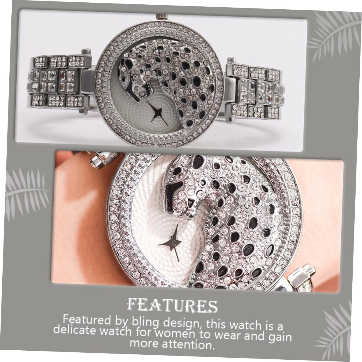 Женские часы LIFKOME со стразами, серебристый, фото №5