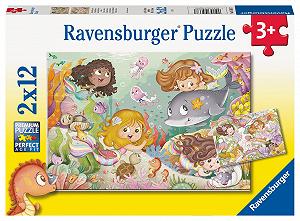 Пазл Ravensburger 05663 Маленькі феї та русалки 2 x 12 елементів - Фото 1