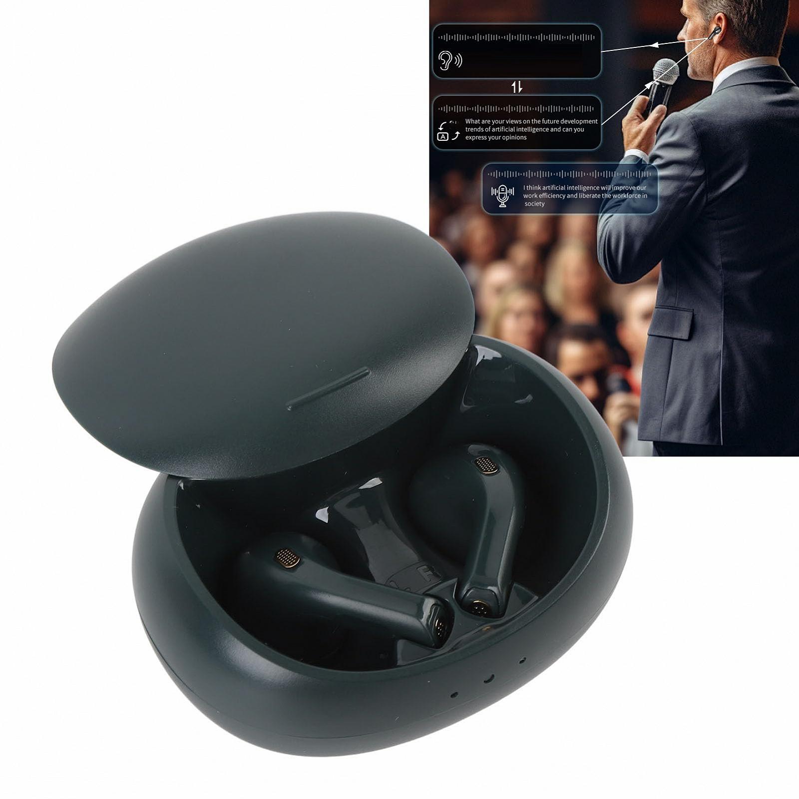 Беспроводные наушники переводчики Зеленый, фото №5