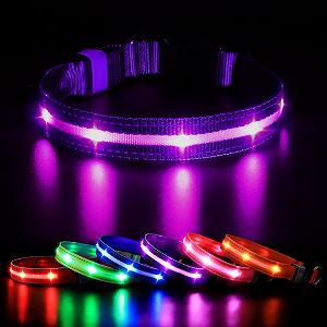LED ошейник MASBRILL USB Светящийся Водонепроницаемый 3 режима Регулируемый для собак всех размеров - Фото 1