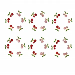 Наклейки для ногтей Пачка из 36 шт. Аксессуары для ногтей с вишневым лаком Фруктовые диски для ногтей Наклейки для ногтей с вишней Аксессуары для ногтей с вишней Наклейки с вишней Диски для ногтей с вишней Украшения для ногтей Сплав - Фото 1