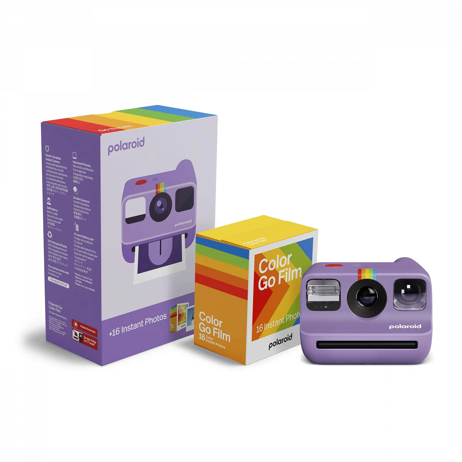 Камера мгновенной печати Polaroid Go Gen 2 + комплект цветной пленки (16 фото) Purple, фото №1
