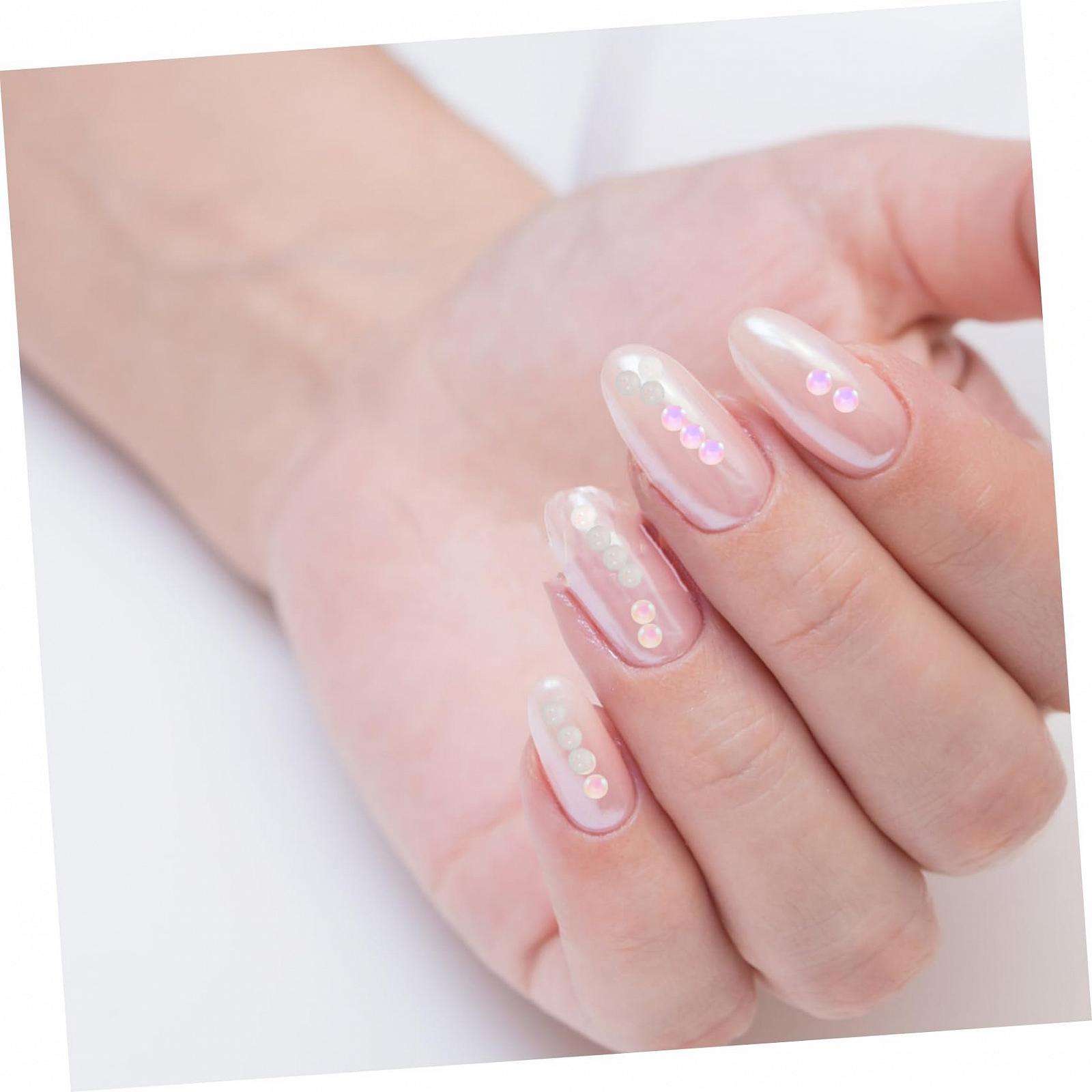 Аксессуары для ногтей (1 коробка) Блестки для ногтей, драгоценные камни, блестки для ногтей русалки, уникальные украшения для ногтей, жемчуг для плоского дна, цветная смола, фото №8