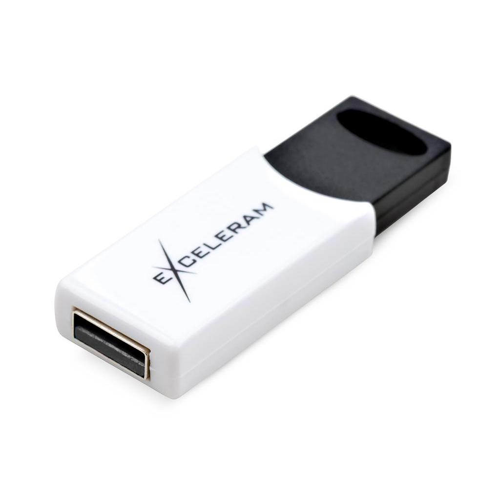 USB флеш-накопичувач Exceleram 64gb H2 Series White/Black USB 2.0 EXU2H2W64, фото №3