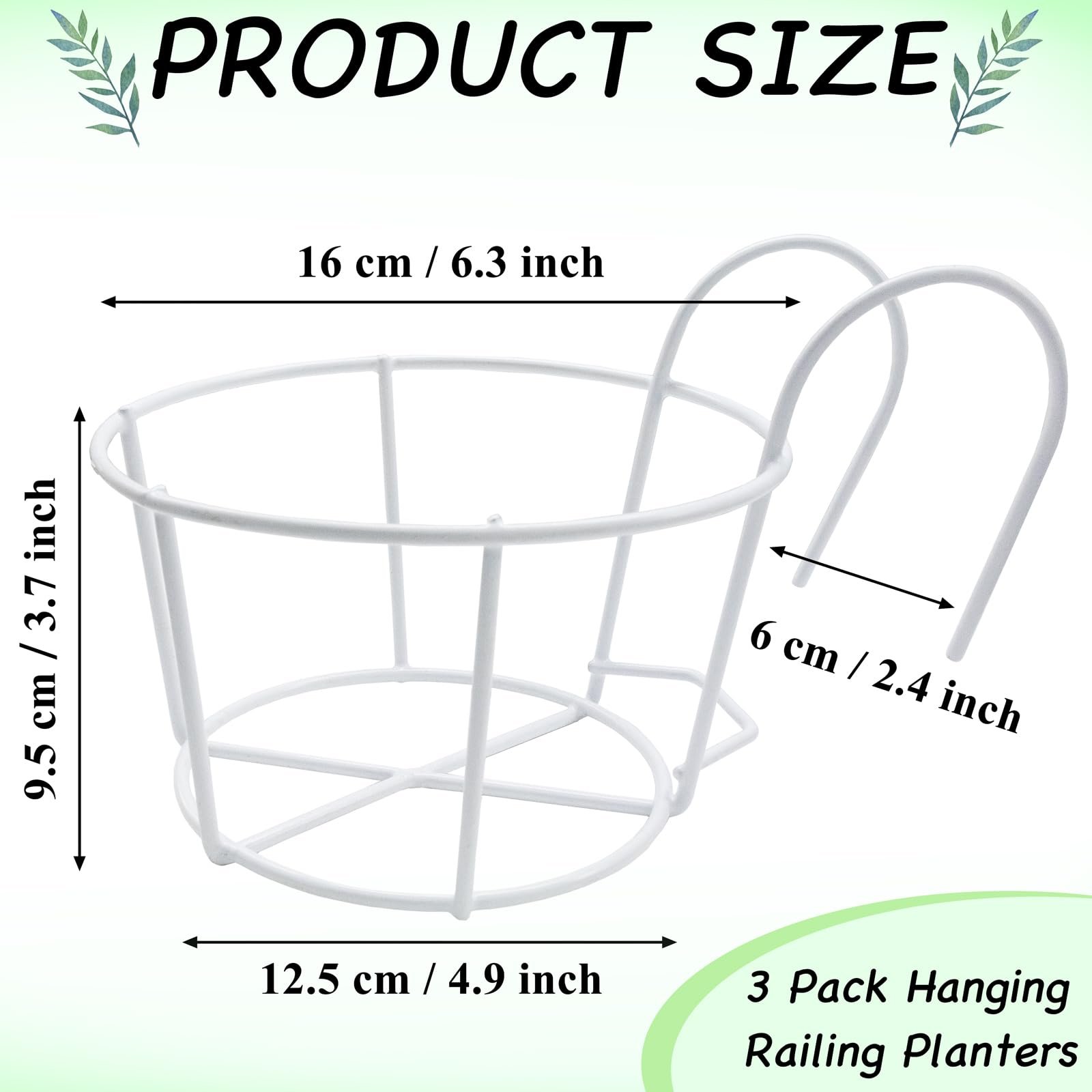 Набір тримачів для квіткових горщиків 3 шт. Металеві Круглі Білі, фото №2 Набір тримачів для квіткових горщиків 3 шт. Металеві Круглі Білі, фото №2