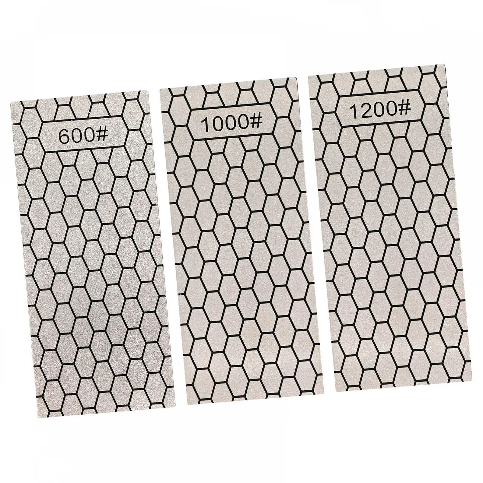 Набор из 3 алмазных точильных камней Diamond Whetstone для кухонных ножей и ножниц практичный долговечный универсальный, фото №1