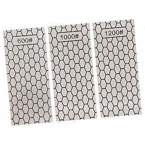 Набір з 3 алмазних точильних каменів Diamond Whetstone для кухонних ножів та ножиць практичний довговічний універсальний - Фото 1