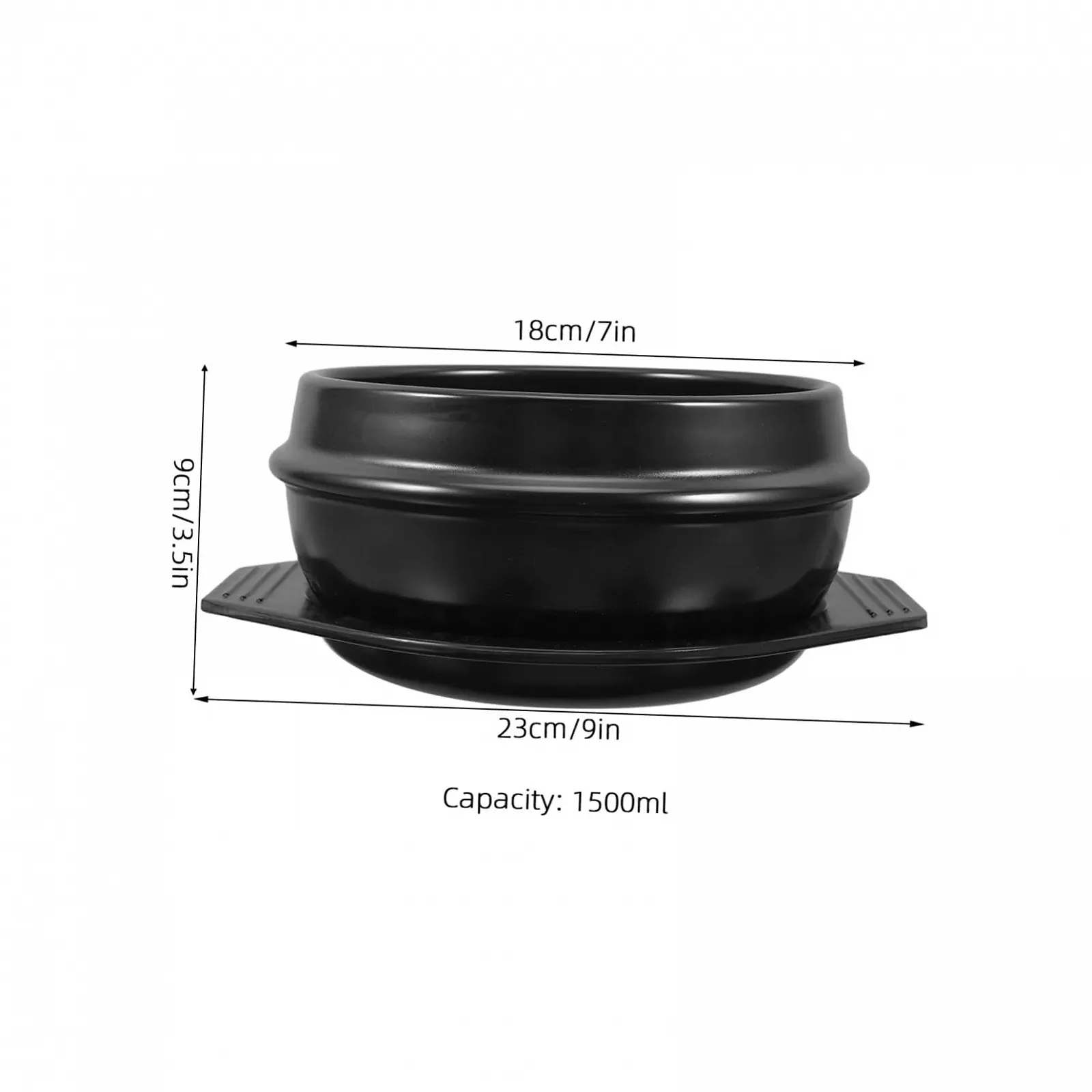 Кастрюля керамическая для риса с подставкой энергосберегающая для тушения и бибимбапа, фото №2