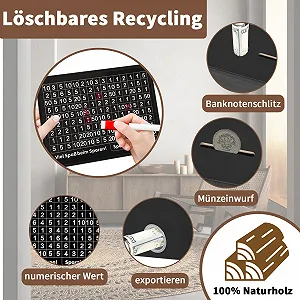 Скарбничка Дерев'яна З лічильником Багаторазова synthetic.ua - Фото 1