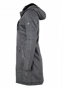 Кожаное пальто OTTO KERN из натуральной кожи, стеганое, из овечьей кожи наппа, серое synthetic.ua - Фото 1