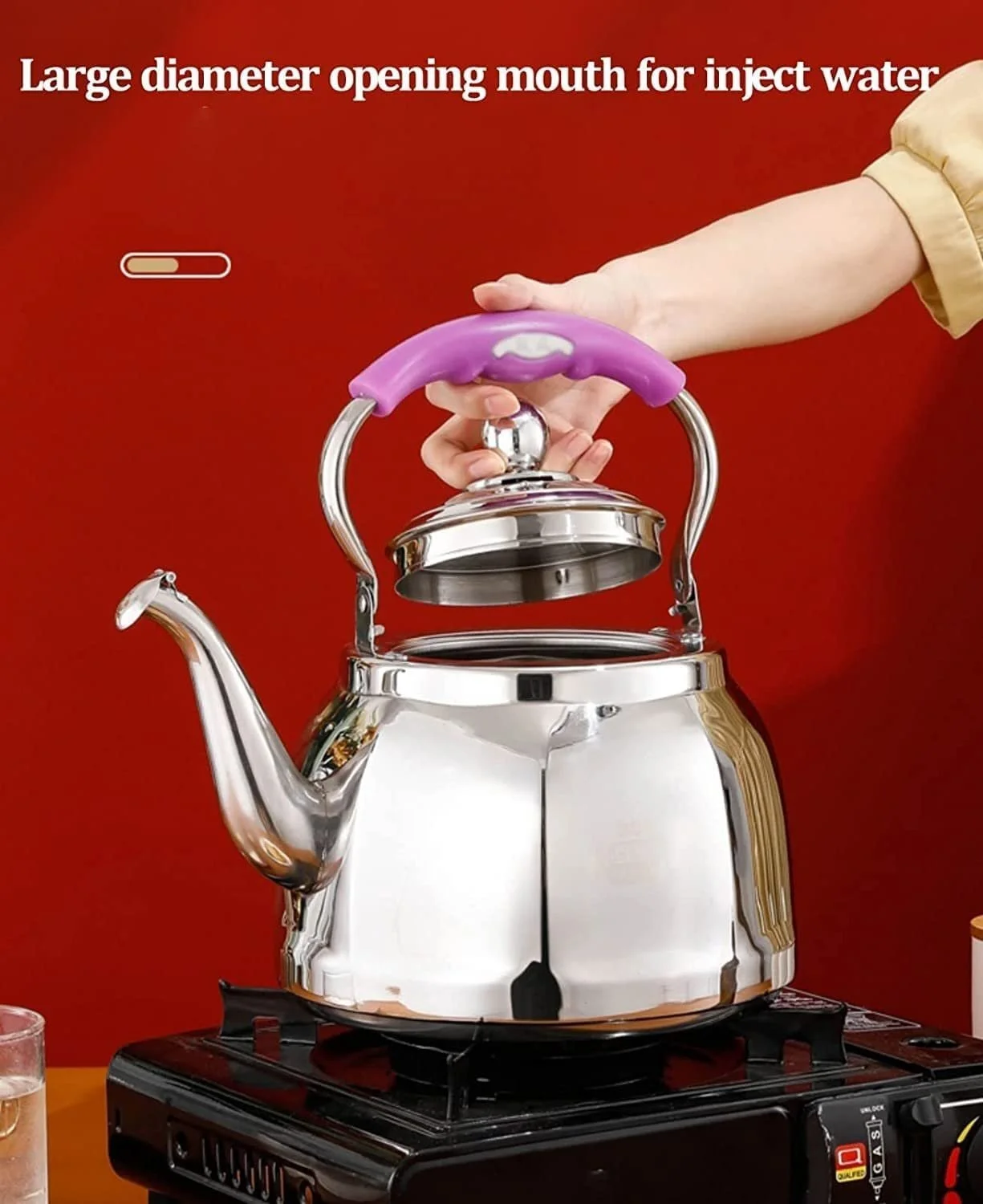 Чайник-свисток з нержавіючої сталі 5,5 л, фото №3 Чайник-свисток з нержавіючої сталі 5,5 л, фото №3